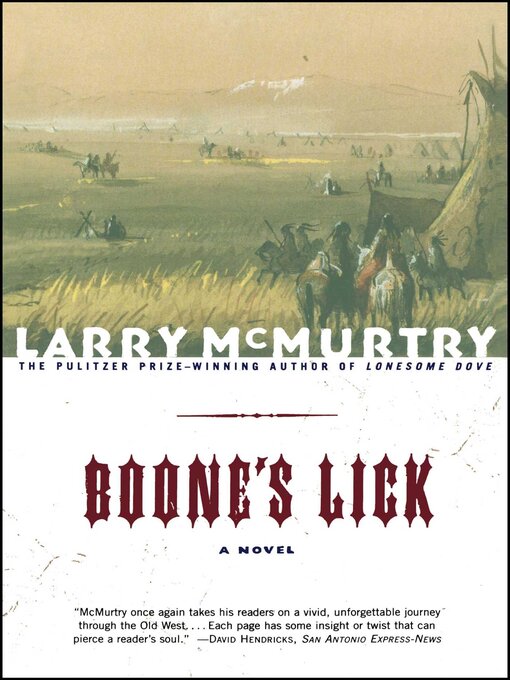 Title details for Boone's Lick by Larry McMurtry - Wait list